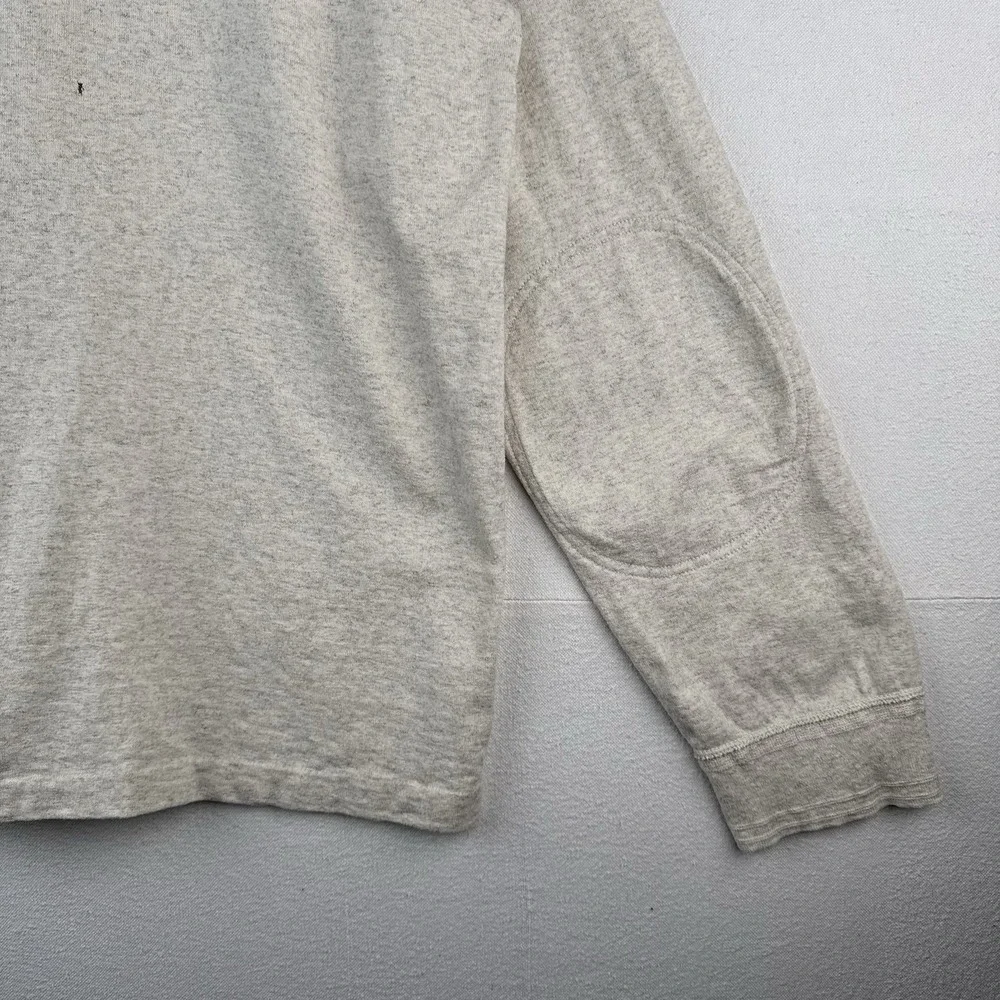 90s Vtg Polo Ralph Lauren Sailor Shoulder‎ Button Sweater Alpaca Beige 2XL *Read